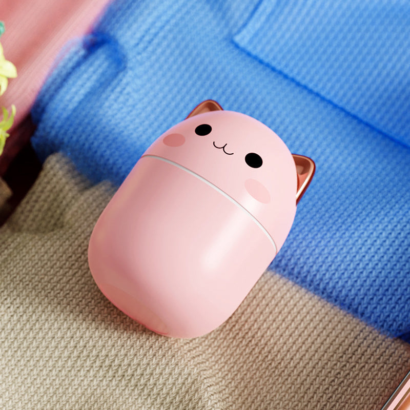 Air Humidifier Cute Cat Ultra-Silent USB Office Household Bedroom Car Aromatherapy Air Purifier with Led Cool Mist Spray